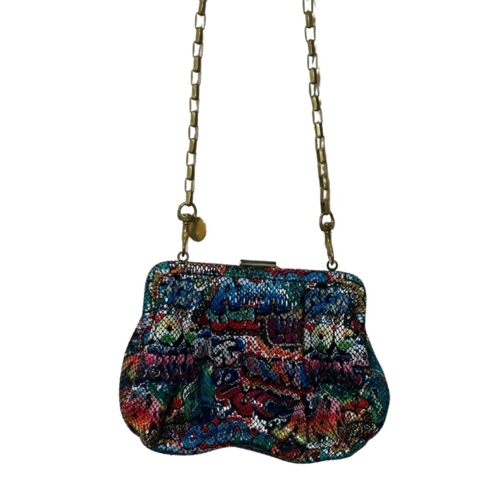 Clare V. Sissy Graffiti Python Crossbody – Artful Edge in Luxe Exotic Leather St